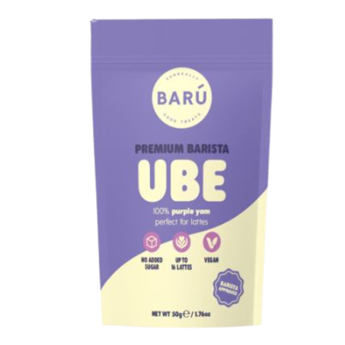 BARÚ Premium Barista UBE Vegan Purple Yam 50g – 100% Pure Purple Yam Latte Poeder