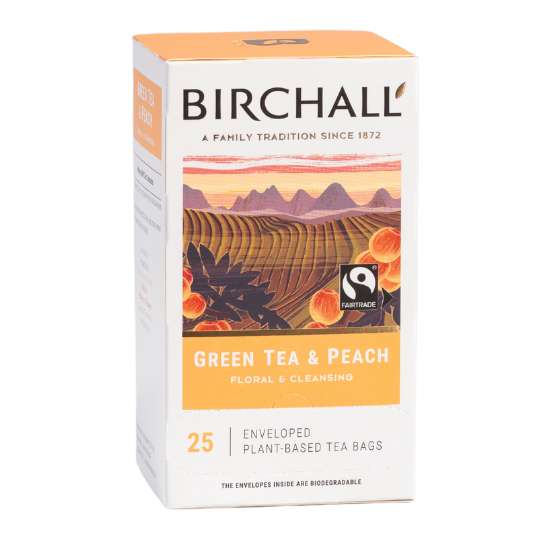 Birchall Groene Thee Perzik 25 Plantaardige theezakken