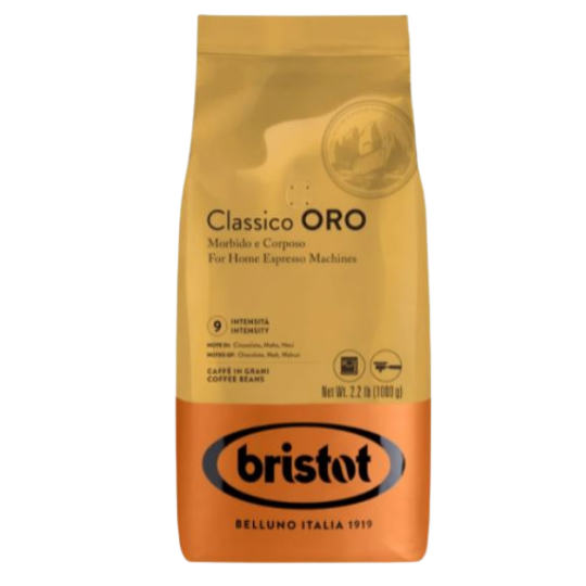 Bristot Classico Oro Koffiebonen 1kg – Italiaanse Espresso Blend met Chocolade & Notentonen