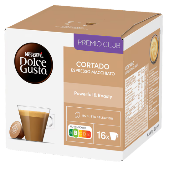 Dolce Gusto Cortado Capsules – Sterke Espresso & zachte melk – Snel & eenvoudig koffiezetten