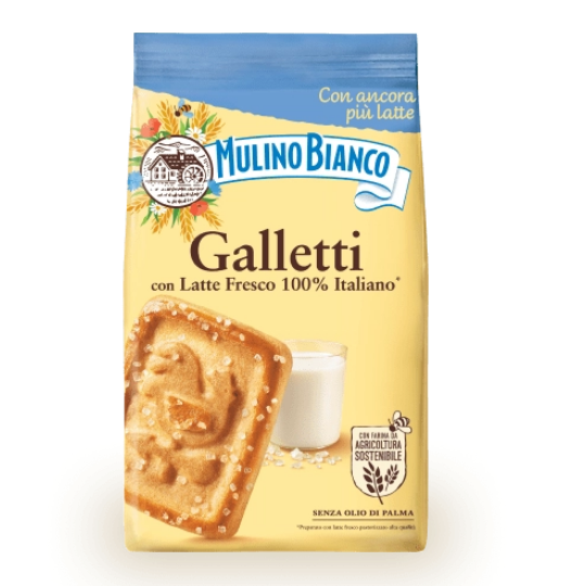 Mulino Bianco Galletti with 100% Italian fresh milk – Crunchy biscuits 350g