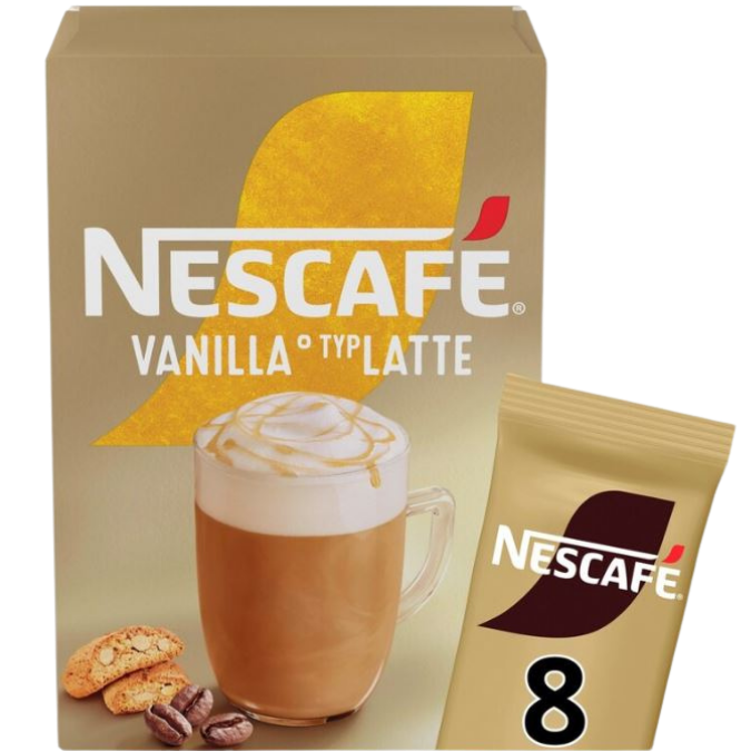 Nescafé Vanilla Latte – 8 Sachets – Romige latte met vanillesmaak