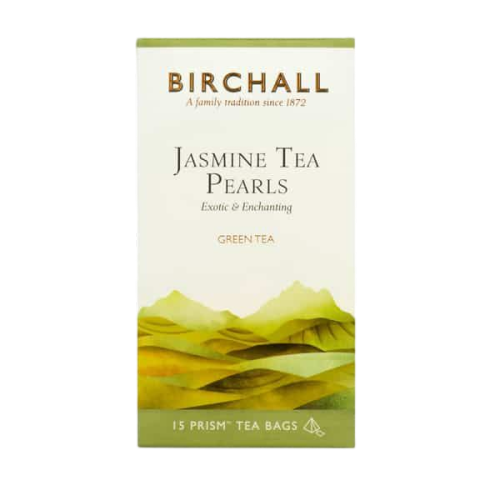 Birchall Jasmijn Pearls Thee 15 Plantaardige Prismetheezakjes