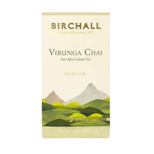 Birchall Virunga Chai Thee 15 Plantaardige Prismetheezakjes
