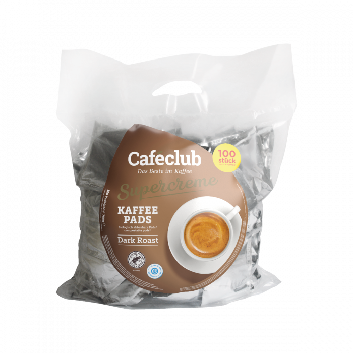 Caféclub Supercreme Dark Roast koffiepads Voordeeltas