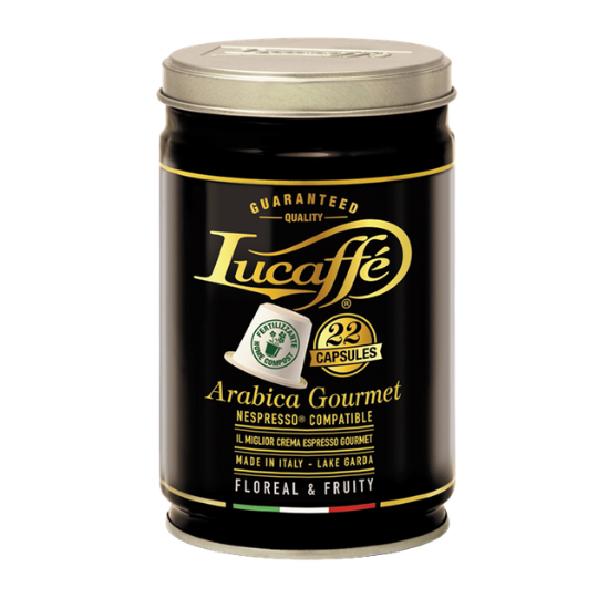 Lucaffé Arabica Gourmet Nespresso® Compatible Capsules – 22 stuks Blik | 100% Arabica Espresso