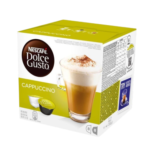 Nescafé Dolce Gusto Cappuccino Capsules 16 Pieces – Creamy Cappuccino for Dolce Gusto Machines