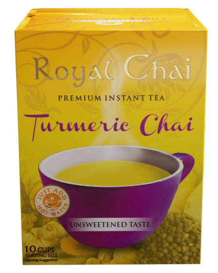 Royal Chai Turmeric Latte Unsweetened – a golden blend of tea and spices – 140 g