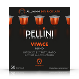 Pellini Vivace Nespresso® compatibele capsules 50 stuks – Intense Italiaanse espresso