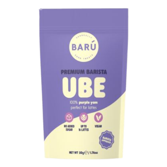 BARÚ Premium Barista UBE Vegan Purple Yam 50g – 100% Pure Purple Yam Latte Poeder
