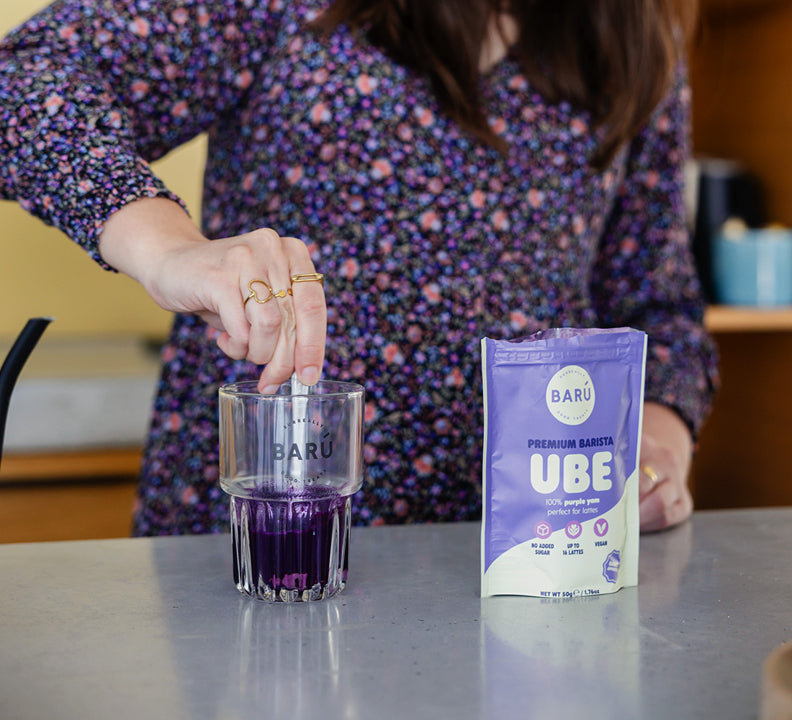BARÚ Premium Barista UBE Vegan Purple Yam 50g – 100% Pure Purple Yam Latte Powder