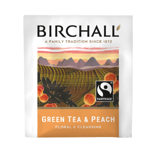 Birchall Groene Thee Perzik 25 Plantaardige theezakken