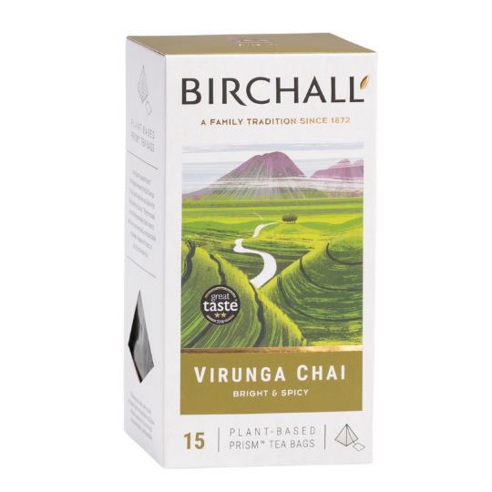 Birchall Virunga Chai Thee 15 Plantaardige Prismetheezakjes