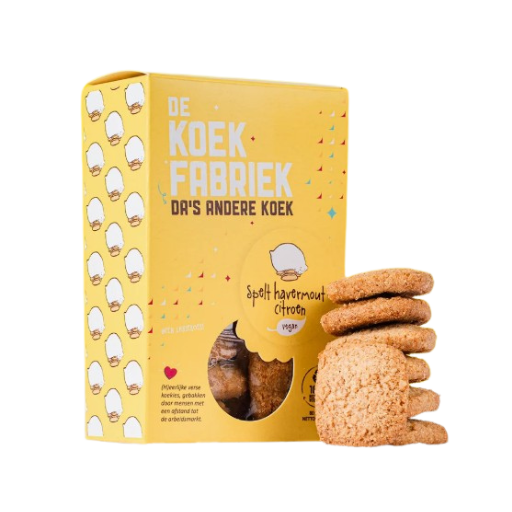 De Koekfabriek Spelt Havermout Citroen koekjes
