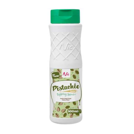 NIC Pistache Toppingsaus 500 ml – Romige Pistachesaus voor IJs, Koffie, Desserts & Milkshakes
