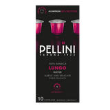 Pellini Lungo Nespresso® Compatibele Aluminium Capsules – 100% Arabica – 10 Capsules
