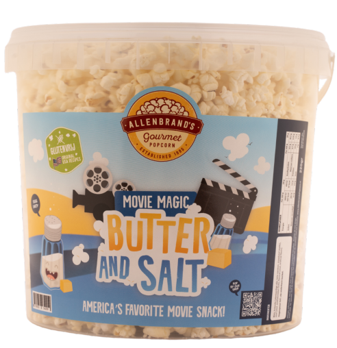 Allenbrands Gourmet Popcorn Butter and Salty Popcorn