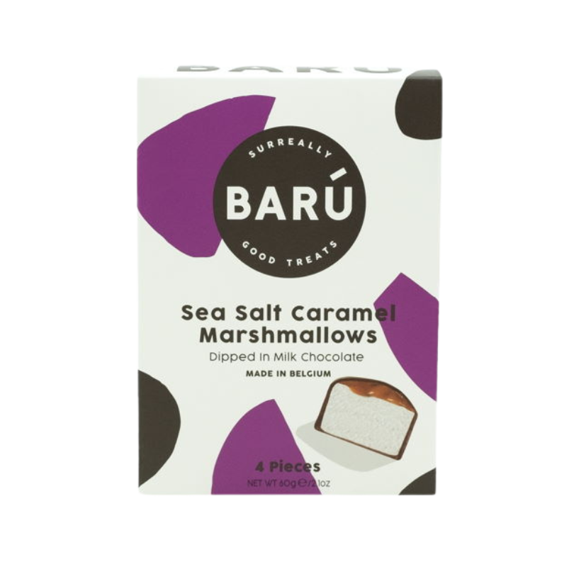 Barú Marshmallows Milk Chocolate Sea Salt Caramel 4 Pieces