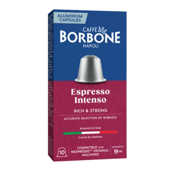 Caffè Borbone Espresso Intenso Nespresso® Capsules 10 pieces – Powerful and full-bodied Espresso