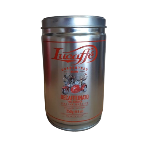 Lucaffé Decaffeinato coffee beans (decaf) 250 g. Tin