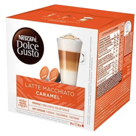 Nescafé Dolce Gusto Latte Macchiato Caramel Capsules 16 Stuks – Karamel Latte voor Dolce Gusto Machines