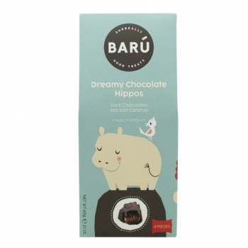 Barú Dreamy Hippos Dark Chocolate Sea Salt Caramel 4 Pieces