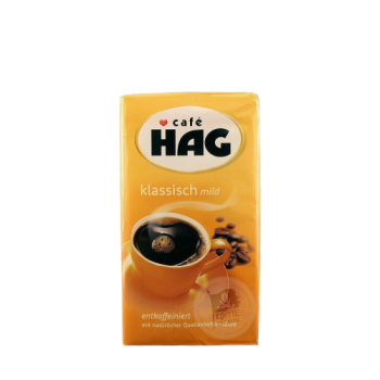 Café HAG Klassisch Mild koffie CAFEÏNEVRIJ 500 g.