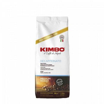 Kimbo Decaffeinato coffee beans 500 g.