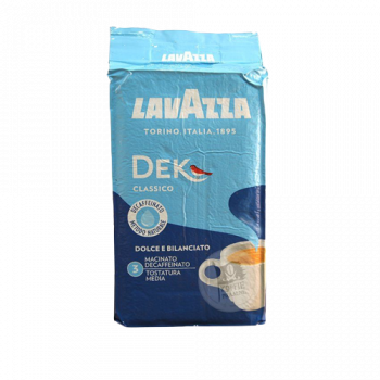 Lavazza Dek Decaffeinato ground coffee (caffeine free) 250 g.