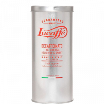 Lucaffé Decaffeinato koffiebonen 500 g. Blik