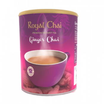 Royal Chai Ginger Chai Latte (sweetened) tin 400g.